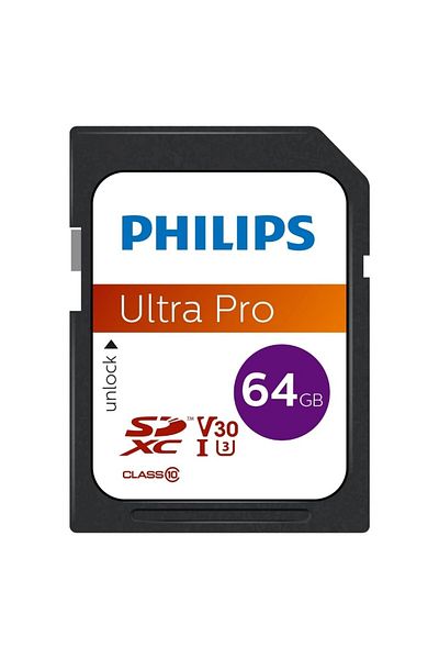 Philips 64Gb Sd Card |   Ultra Pro |   V30 – Uhs-I U3 – 4K Performance