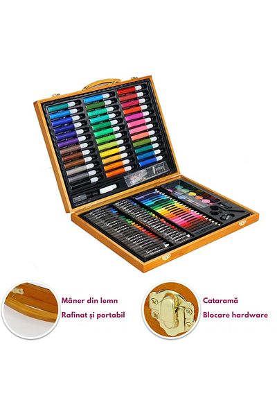 varioshop VarioShop® Complete Drawing and Painting Set for Children, 150 Elements, Storage Case