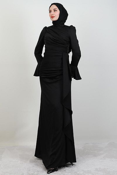 GİYZAMİLA Βραδινό φόρεμα Ilgin Hijab Μαύρο