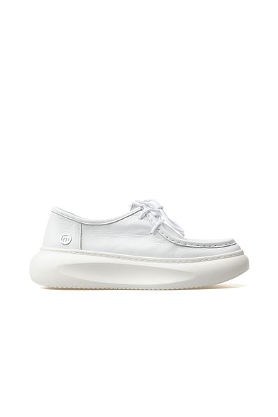 Mammamia Women's Genuine Leather Casual Shoes 25Y D25Ya-7035 Z White