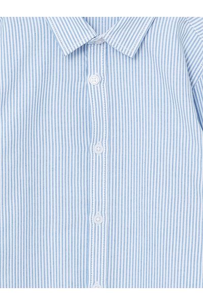 LC Waikiki Lcw Kids Blue Long Sleeve Striped Boy's Shirt
