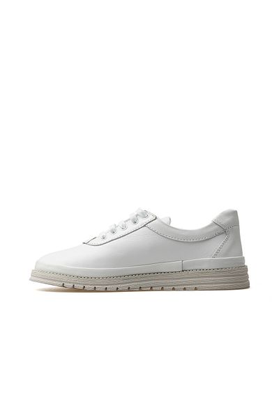 Mammamia Women's Genuine Leather Casual Shoes 25Y D25Ya-705 Z White