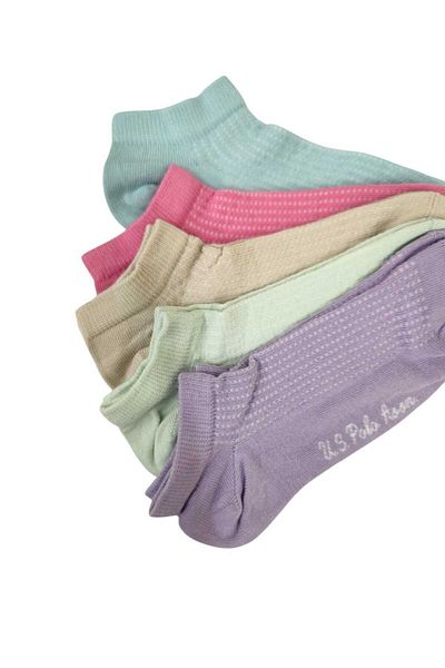 U.S. Polo Assn. БАЗА. Поло Асоциация Дамски комплект от 5 чорапи до глезена SIFU