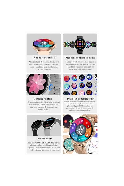 varioshop VarioShop® Smartwatch, Heart Rate Monitoring, Blood Pressure, Multisport, Compatible with A