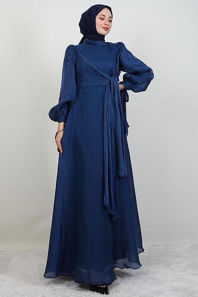 GİYZAMİLA Φόρεμα Sümbül Hijab Navy Blue