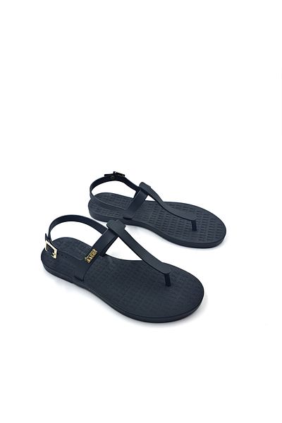 Tkees Black Color Women's Flip Flops Beach Sandals