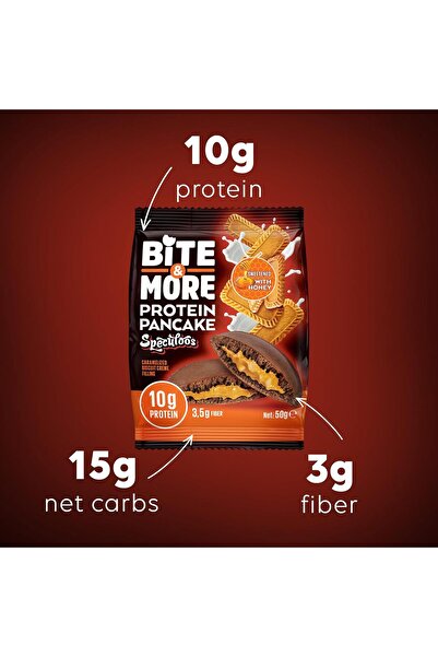 bite & more BITE&MORE Protein Pancake - Speculoos - Sweetened with Honey - 10g Protein - 3g Fiber -