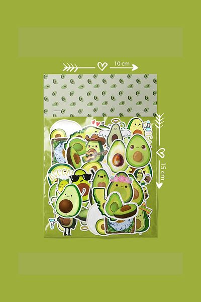 dadi ramba Avocado - Bullet Journal - Agenda - Planner - Notebook - Laptop Sticker Sticker - Sticker Pack