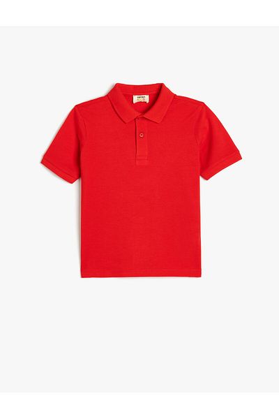Koton Boy's Polo T-Shirt Short Sleeve Textured Cotton