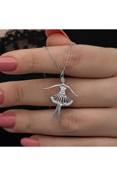 Emperium Silver Ballerina Women's Necklace