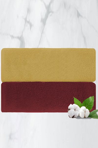 Mira Home Set of 2 Luxury Hand Face Towels 50X90 cm 100% Cotton Grammage Bejra