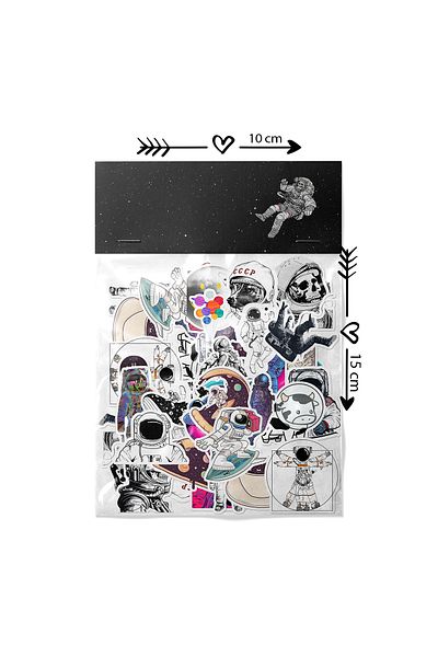 dadi ramba Astronaut- Bullet Journal - Agenda - Planner - Notebook - Laptop Sticker Sticker - Sticker Pack
