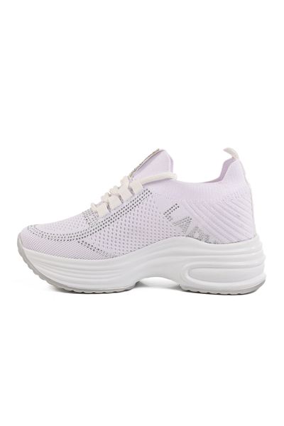 AYK'S White Mesh Stone Women's Sports Shoes Lady 5002 Z