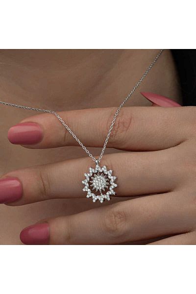 Emperium Silver Sun Women's Necklace