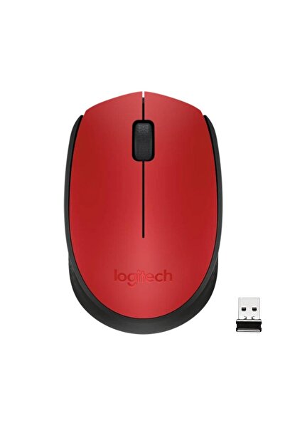 logitech M171 USB Kırmızı Kablosuz Mouse