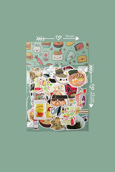 dadi ramba Asian Cuisine Bullet Journal - Agenda - Planner - Notebook - Laptop Sticker Sticker - Sticker Pack
