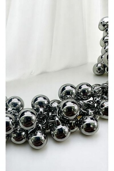 PETEK AKSESUAR Salkim Multi Mini Ball Metalized Bead Necklace
