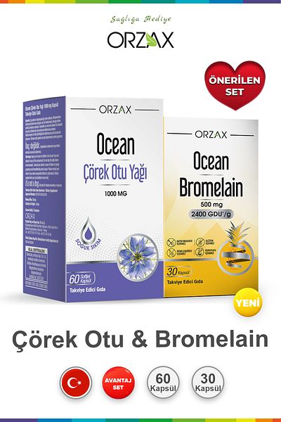 Ocean Black Cumin Seed Oil 60 Capsules & Ocean Bromelain 30 Capsules