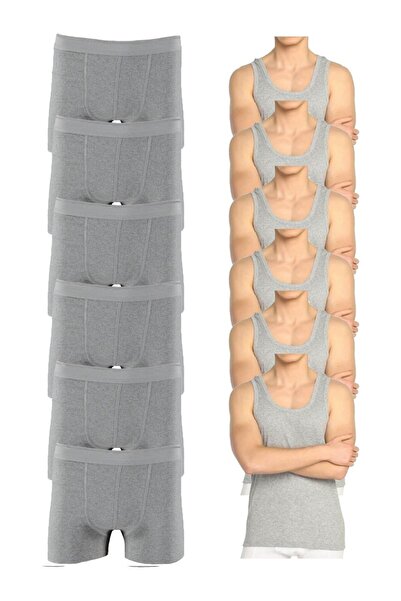 BEYAZTOPTAN Economic Package 100% Cotton 12 Pieces Men's Athlete Boxer Suit