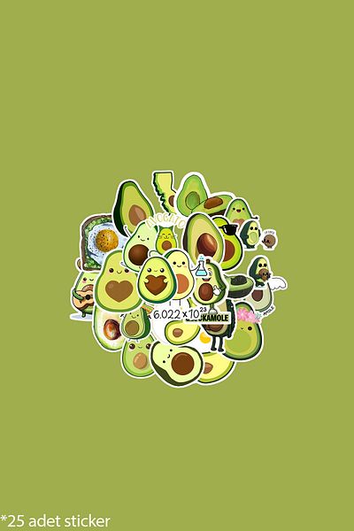 dadi ramba Avocado - Bullet Journal - Agenda - Planner - Notebook - Laptop Sticker Sticker - Sticker Pack