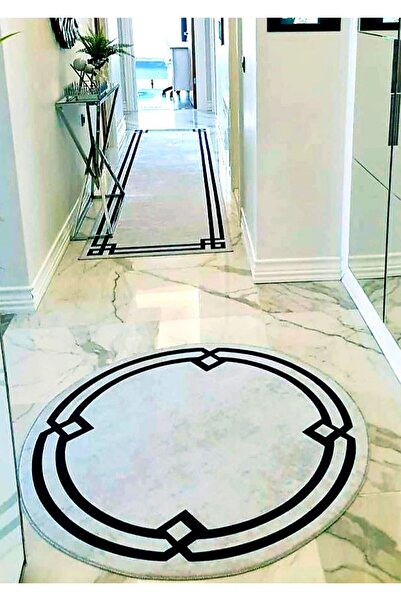 Ardizayn Çizgili, Kaymaz, Bambu, Organik Pamuk Taban Yıkanabilir, Yolluk, Mut...