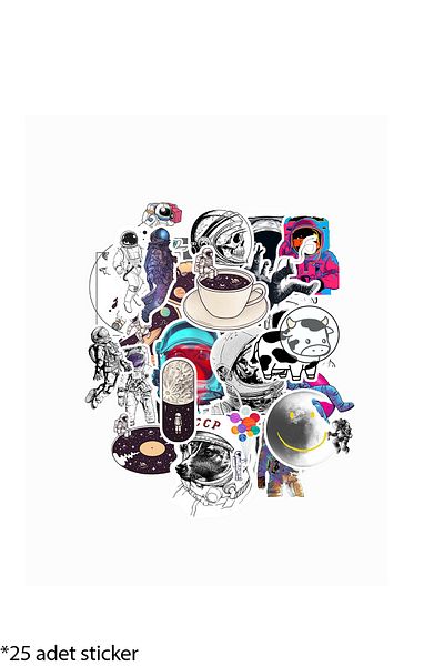 dadi ramba Astronaut- Bullet Journal - Agenda - Planner - Notebook - Laptop Sticker Sticker - Sticker Pack
