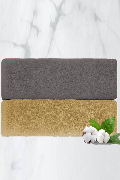 Mira Home Set of 2 Luxury Hand Face Towels 50X90 cm 100% Cotton Grammage Bejra