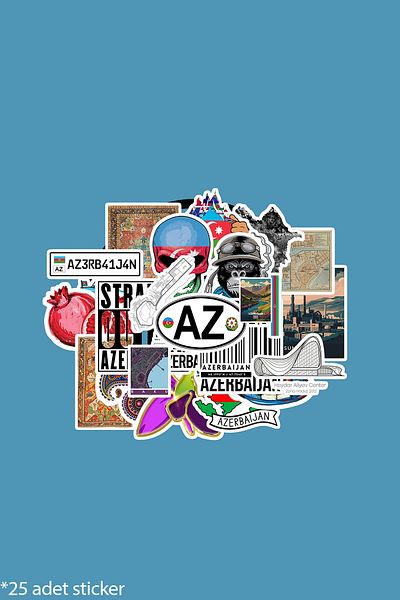 dadi ramba Azerbaijan-Bullet Journal - Agenda - Planner - Notebook - Laptop Sticker Sticker - Sticker Pack