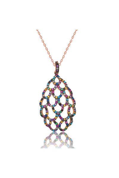 Emperium Silver Rose Color Necklace