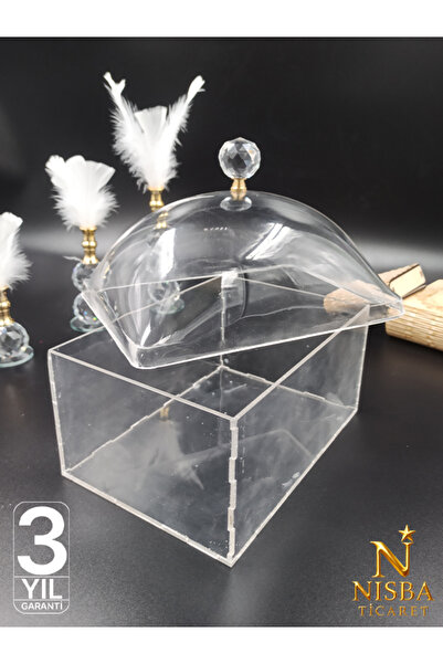 Nisba Ticaret Şeffaf Bombe Kapaklı Akrilik Kutu | Söz, Nişan, Çeyiz, Sunum ve...