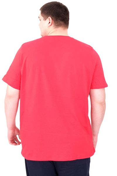 ModeXL Mode XL Large Size Men's Printed T-Shirt Palm Dream U25026 Red