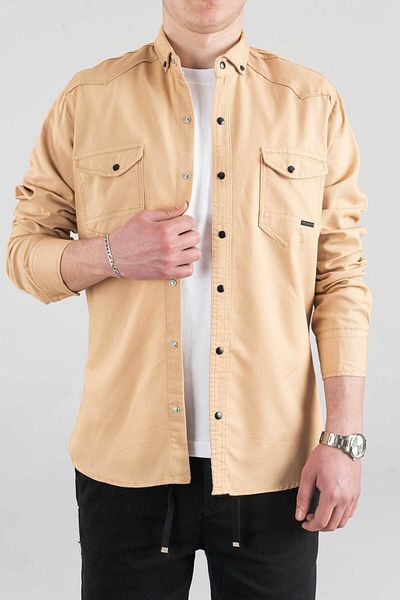 bombe Ανδρικό τζιν πουκάμισο Slim Fit