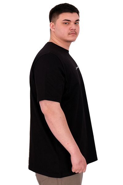 ModeXL Mode XL Large Size Men's T-Shirt Crew Neck Rose U25032 Black