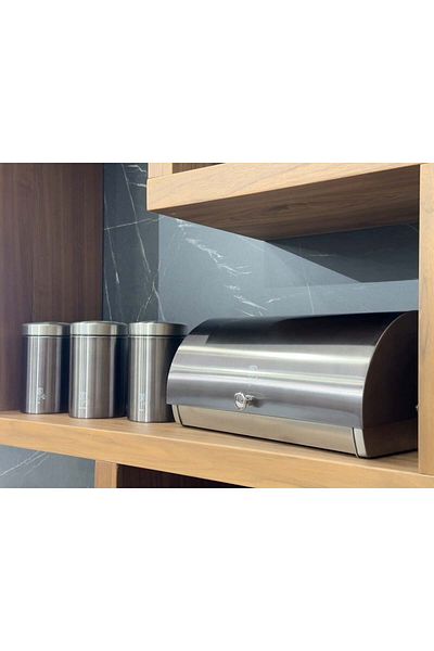 Berlinger Haus Bh 6732 Carbon Pro Edition Bread Box And 3 Kitchen Containers Set