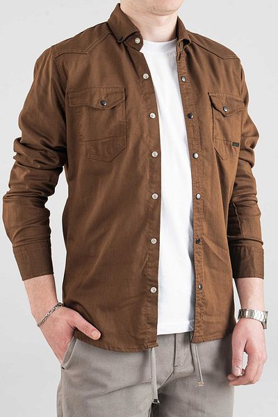 bombe Ανδρικό τζιν πουκάμισο Slim Fit