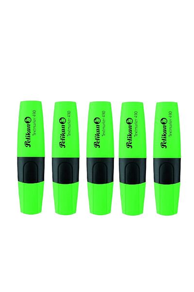 Pelikan Pelikan 490 Green Highlighter Marker Pen - 5 Pieces