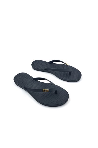 Tkees Black Color Flip Flop Women's Flip Flops Beach Slippers