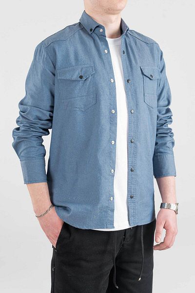 bombe Ανδρικό τζιν πουκάμισο Slim Fit