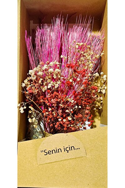 Peysan Gift Dried Flower Bunches (Pink Wind)