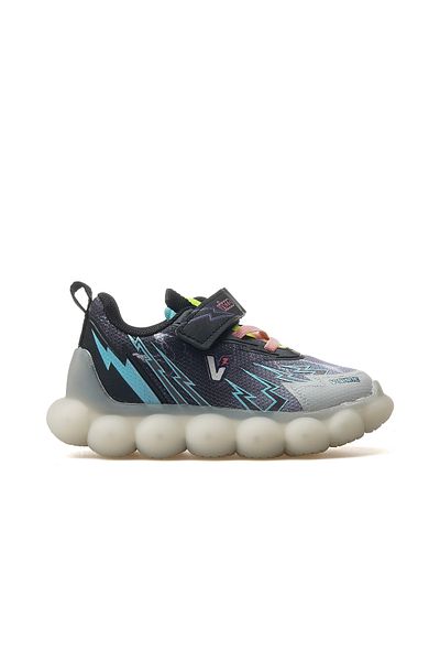 Vicco Flash Boy's Lighted Sports Shoes 25Y 346.214 Pe Black