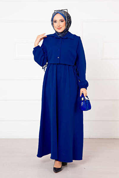 EBRUTESETTÜR Bolerolu Tesettür Elbise Takım