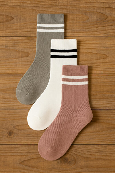 FATELLA 3-компонентен комплект цветни детски чорапи – с райета, удобни и меки...