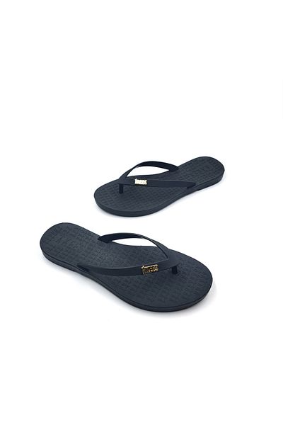 Tkees Black Color Flip Flop Women's Flip Flops Beach Slippers