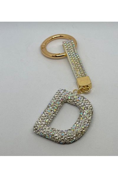 PARLAK EVREN Stone Letter Keyring or Bag Accessory