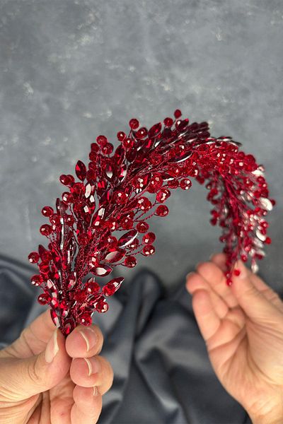 Hayalperest boncuk Elisa Model Beaded Bridal Henna Crown