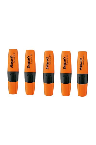 Pelikan PELİKAN 490 Pastel Highlighter Marker - Orange 5 Pieces