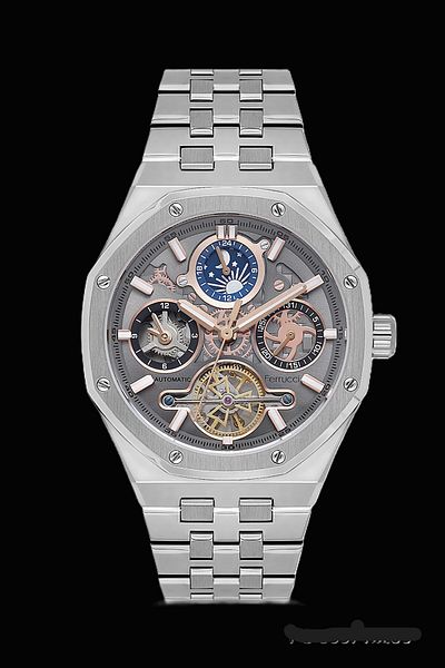 Ferrucci Automatic Disassembly Sports Men's Wristwatch Steel Case Steel Band Functions Without Battery Active