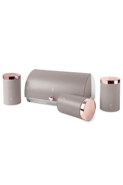 Berlinger Haus Bread box with Taupe containers Berlinger Haus BH 6834, stainless steel, gray
