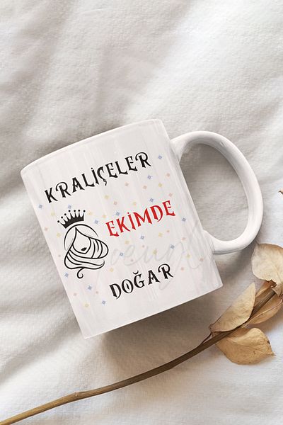 qoeuyl boutique Queens Are Born This Month Printed Birthday Special Day White Mug Cup as a Gift for Friends and Lovers