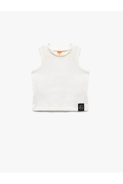 Koton White Baby Boy Sleeveless T-Shirt with Applique Detail 5Smb30002Tk